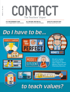 Cover of Contact magazine: Do i have to be to teach values