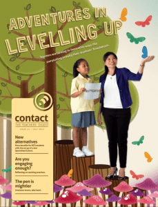 Cover of Contact magazine: Adventures in levelling up