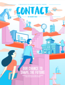 Cover of Contact magazine: Our change to shape the future