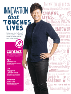 Cover of Contact magazine: Innovation that touches lives