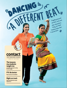Cover of Contact magazine: Dancing a different beat
