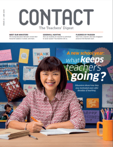 Cover of Contact magazine: A new school year what keeps teacher going