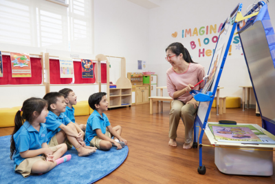 Attentive children in class